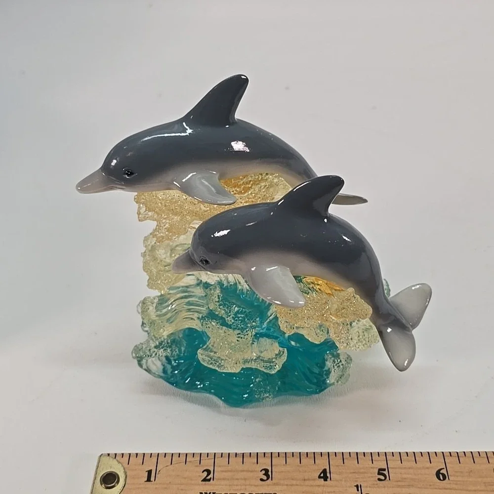 Sea Life Double Figurine Acrylic‎ Jumping Dolphins #42300 Code FVL-DOL